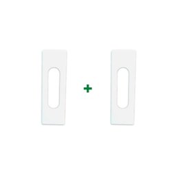 Puxador retangular adesivo para armários, box, portas e janelas de correr Branco - 2 unidades - 1