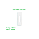 Ver imagem 3 de Puxador retangular adesivo para armários, box, portas e janelas de correr Branco - 2 unidades