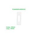 Ver imagem 3 de Puxador retangular adesivo para armários, box, portas e janelas de correr Branco - 2 unidades