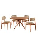 Ver imagem 2 de Sala de Jantar Mesa Ballare 120cm Tampo Redondo com 4 Cadeiras Ballare Soft