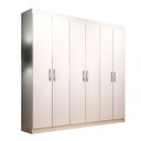 Ver imagem 2 de Guarda-roupa Casal Montreal 6 Portas 2 Gavetas Branco - Evidência Móveis