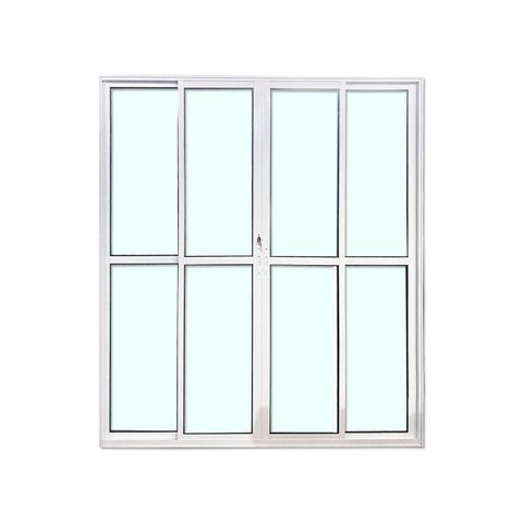Porta Balcão 4 Folhas Vidro Alumínio Branco 210x200 Linha 25