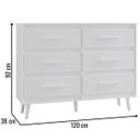 Ver imagem 2 de Cômoda Mila 6 Gavetas Branco Moblis