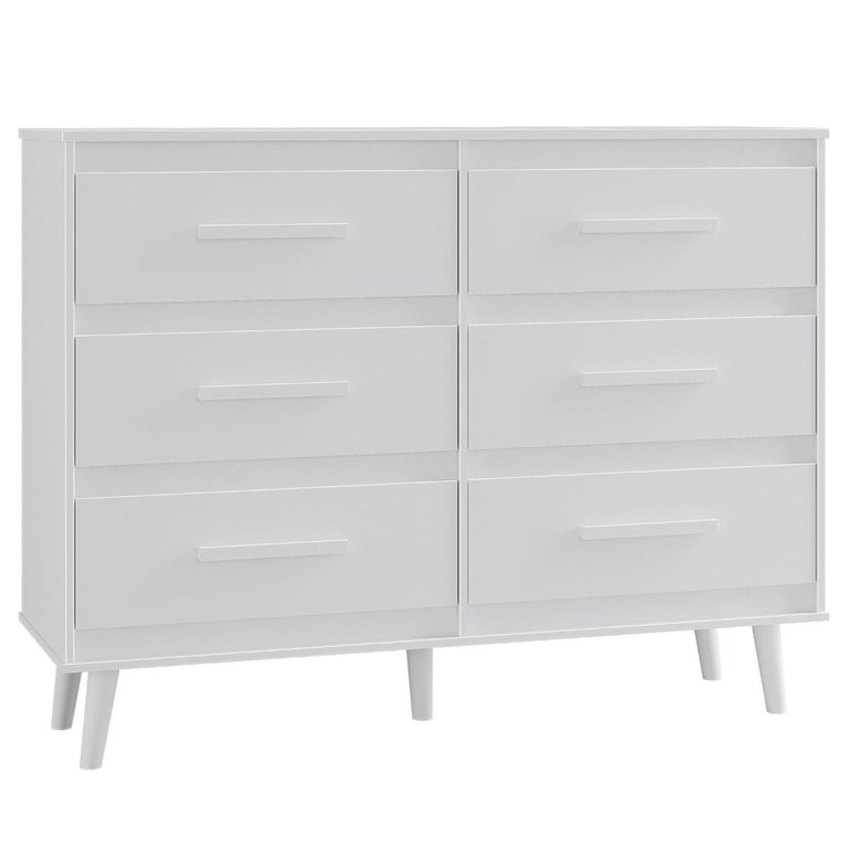 Cômoda Mila 6 Gavetas Branco Moblis