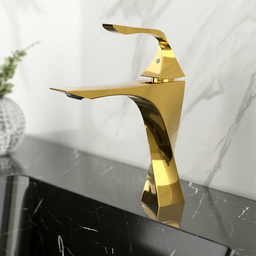Torneira de Banheiro Lavabo Luxo Paris Monocomando 100% Metal Premium Dourada Goldenx - 5