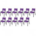 Ver imagem 1 de Cadeira Iso Base Preto , Escritório Violeta Kit 11 Un