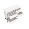 Comoda Sapateira Theo Classic Branco Fosco Pés Pinus - 3