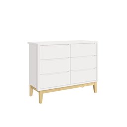 Comoda Sapateira Theo Classic Branco Fosco Pés Pinus - 1