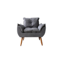 Ver imagem 1 de Poltronas Decorativas Opala Pés Palito Sala, Quarto Cinza
