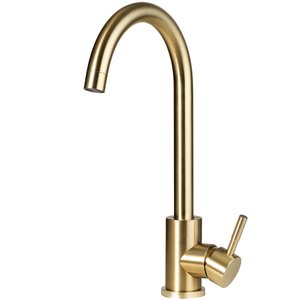 Torneira para cozinha Misturador Monocomando em Aço Inox Escovado Tocantins Pingoo.casa - Dourado