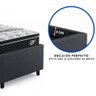 Base Box Cama Solteiro Sapateira Linho Cinza e Colchão Gransleep Ecoflex 88x188 - 3