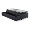 Base Box Cama Solteiro Sapateira Linho Cinza e Colchão Gransleep Ecoflex 88x188 - 7