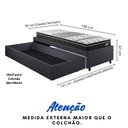 Ver imagem 5 de Base Box Cama Solteiro Sapateira Linho Cinza e Colchão Gransleep Ecoflex 88x188