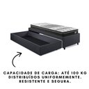 Ver imagem 2 de Base Box Cama Solteiro Sapateira Linho Cinza e Colchão Gransleep Ecoflex 88x188