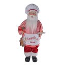 Ver imagem 1 de Papai Noel Natal Cozinheiro Vermelho e Branco 45cm