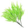 Kit 4 Ramos Decoração Arranjo Samambaia Planta Artificial Plástico Verde 5 Galhos Cada 43cm - 1