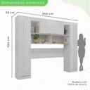 Ver imagem 5 de Guarda-roupa Modulado 4 Portas Apolo