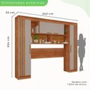 Ver imagem 4 de Guarda-roupa Modulado 4 Portas Apolo