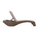 Ver imagem 3 de Kit 2 Espreguiçadeiras Dubai Premium de Fibra Sintetica Reclinavel para Praia e Piscina Cor Marrom