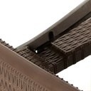 Ver imagem 4 de Kit 2 Espreguiçadeiras Dubai Premium de Fibra Sintetica Reclinavel para Praia e Piscina Cor Marrom