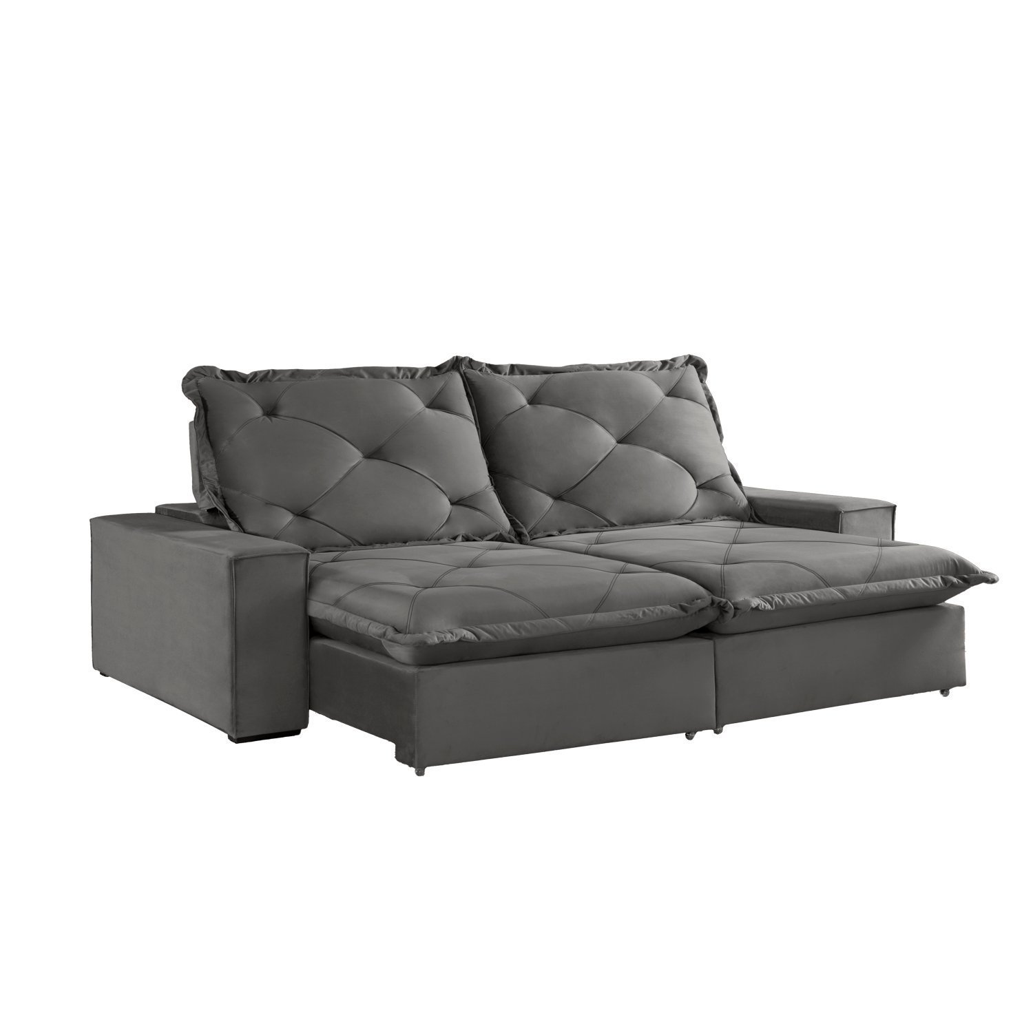 Sofa Ares Retrátil e Reclinável 3 Lugares 1,70m com Molas Ensacadas e Pillow Top Espresso Móveis - 2