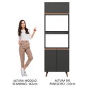 Ver imagem 5 de Torre Quente Madesa Reims 70 cm 3 Portas Preto Cor:Preto