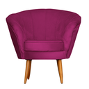 Ver imagem 1 de Poltrona Cadeira Decorativa Pétala - Veludo Marsala