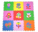 Ver imagem 1 de TAPETE EVA FLORES 9 PÇS 30X30 CM 8MM ESPESSURA:Colorido