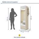 Ver imagem 4 de Sapateira Giratória com Porta de Espelho para 11 a 20 Pares Esthela Branco
