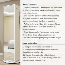 Sapateira Giratória com Porta de Espelho para 11 a 20 Pares Esthela - 10