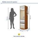 Ver imagem 4 de Sapateira Giratória com Porta de Espelho para 11 a 20 Pares Esthela Marrom/Amêndoa Clean