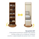 Ver mais imagens de Sapateira Giratória com Porta de Espelho para 11 a 20 Pares Esthela