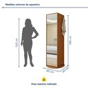 Ver imagem 4 de Sapateira Giratória com Porta de Espelho para 11 a 20 Pares Esthela