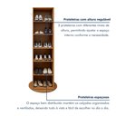 Ver imagem 7 de Sapateira Giratória com Porta de Espelho para 11 a 20 Pares Esthela Marrom/Amêndoa Clean