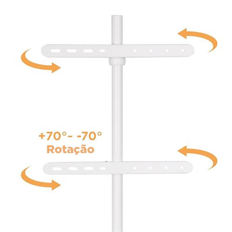 Pedestal Design Studio Tripé P/ Tv de 40" 65" - Branco - Elg - 6