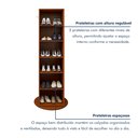 Ver imagem 7 de Sapateira Giratória com Porta de Espelho para até 20 Pares Esthela Marrom Frassino