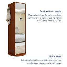 Sapateira Giratória com Porta de Espelho para 11 a 20 Pares Esthela - 6