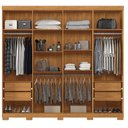 Ver imagem 2 de Guarda Roupa Casal Master New 8 Portas e 4 Gavetas com Espelho e Pés Cinamomo - Santos Andirá