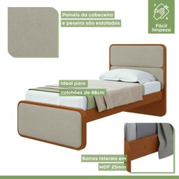 Cama Solteiro Loop Tecido Boucle - 9