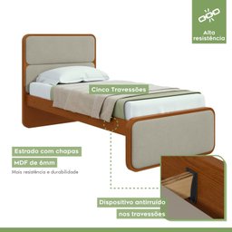 Cama Solteiro Loop Tecido Boucle - 6