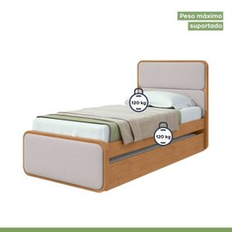 Cama Solteiro Loop Tecido Corano com Cama Auxiliar - 8