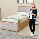 Ver imagem 5 de Bicama de Solteiro Corino Loop com Cama Auxiliar Marrom Amêndoa Clean