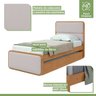 Cama Solteiro Loop Tecido Corano com Cama Auxiliar - 9