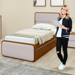 Cama Solteiro Loop Tecido Corano com Cama Auxiliar - 5