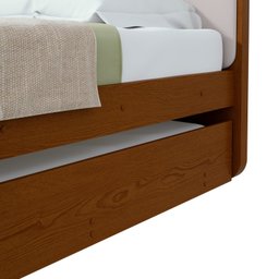 Cama Solteiro Loop Tecido Corano com Cama Auxiliar - 11