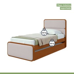 Cama Solteiro Loop Tecido Corano com Cama Auxiliar - 8