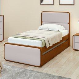 Cama Solteiro Loop Tecido Corano com Cama Auxiliar - 2