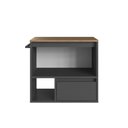 Ver imagem 5 de Gabinete de Banheiro Suspenso 60cm com 1nicho 1toalheiro 1porta e 1gaveta Bh8050 Mel/grafite