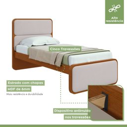 Cama Solteiro Loop Tecido Corano - 6
