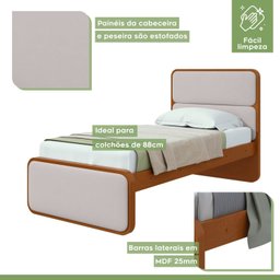 Cama Solteiro Loop Tecido Corano - 9